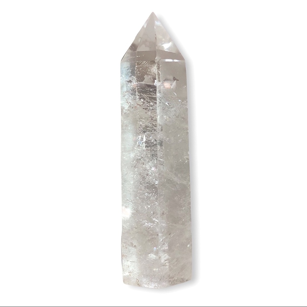 Clear Quartz Stone Healing Crystal Pyramid Tower Wand Point Obelisk Rock